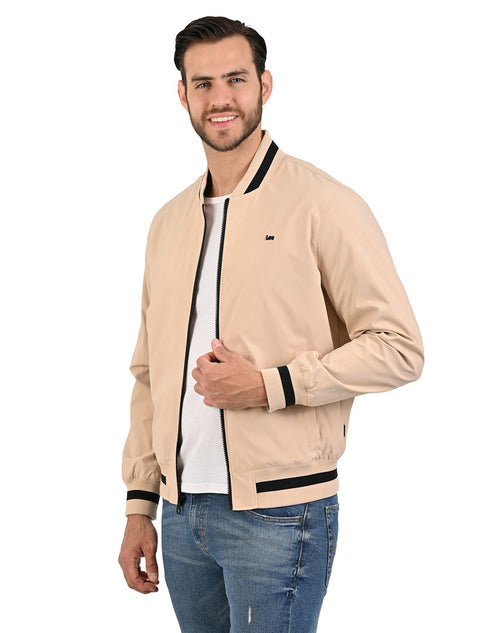 Bomber casual marca Lee en color Beige para Hombre
